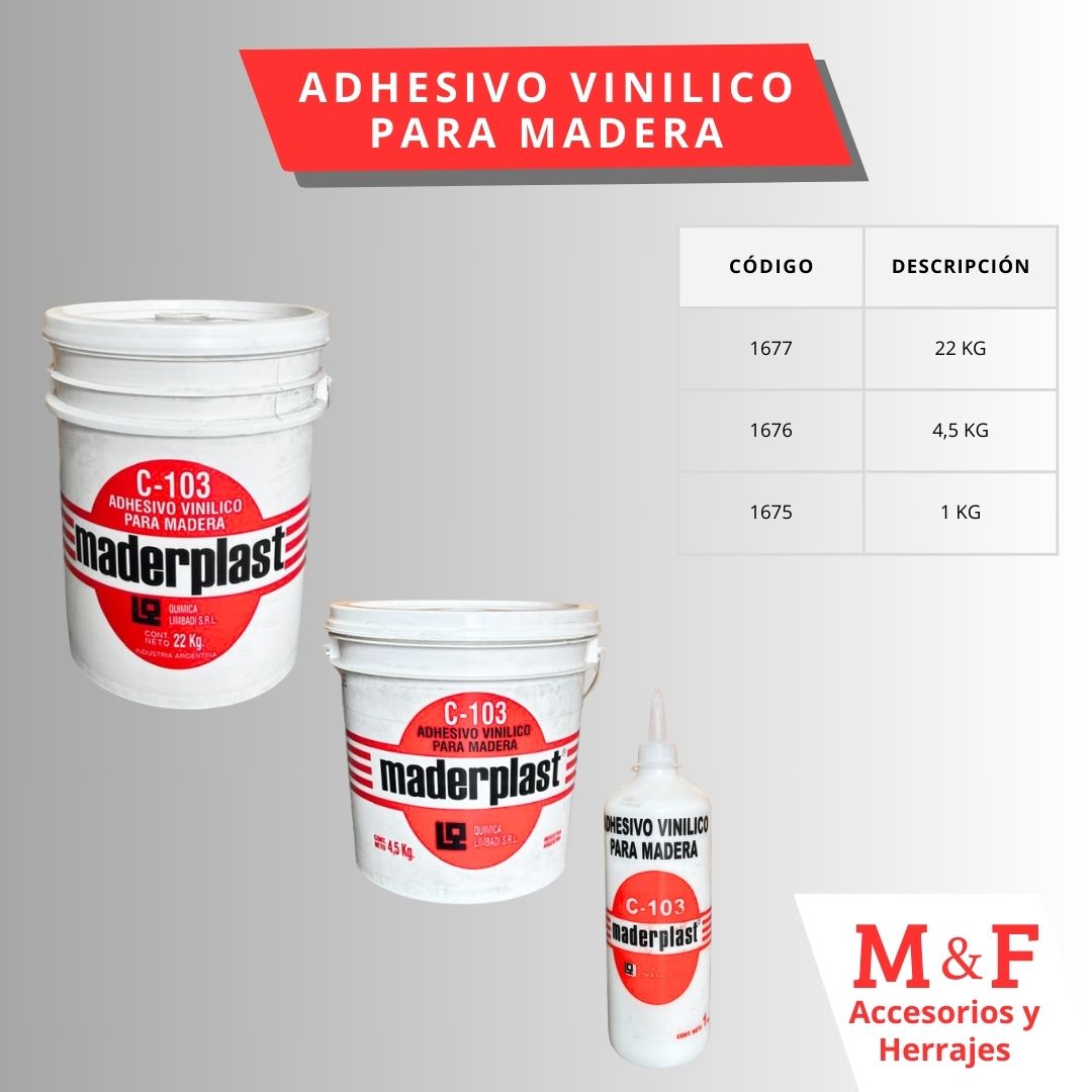 Adhesivo Vinilico 22 Kg C-102 Maderplas